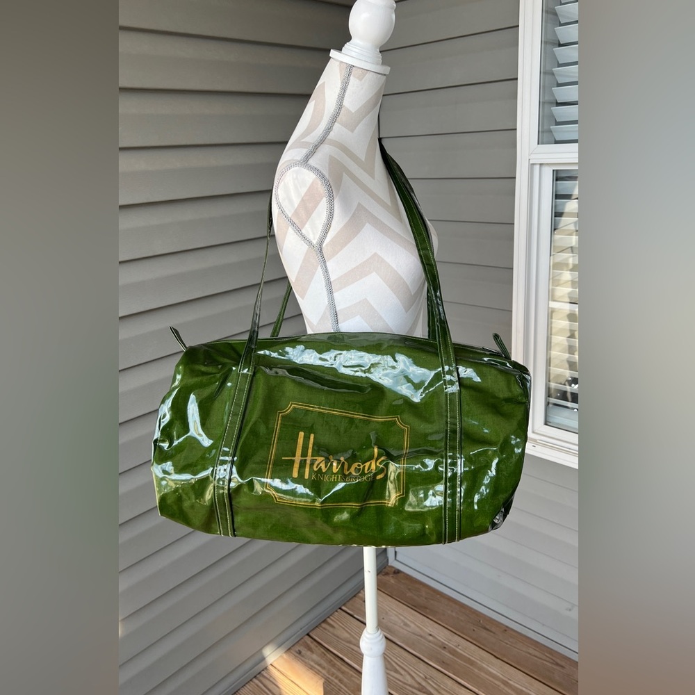 RARE-Vintage Harrods Duffel Bag - Picture 2 of 14